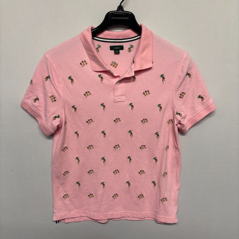 J Crew Oarsman Men Short Sleeve All Over Polo Shirt Top Size Medium SU20 D135 22